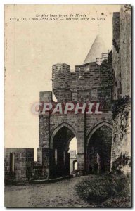 Old Postcard Cite De Carcassonne Defense between Strings