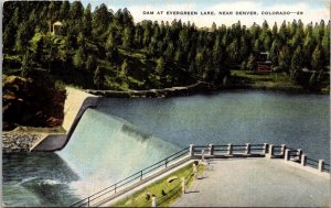 Colorado Dam At Evergreen Lake Near Denver 1955