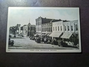 Mint USA PPC Street View Postcard Street Scene Bentonville AR