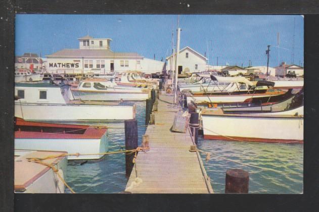 Matthew's Boat Basin,Port Aranas,TX Postcard 