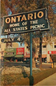 Ontario California Largest Picnic table in the world Columbia Postcard 24-8776