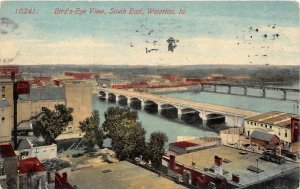 Waterloo Iowa 1913 Postcard Birdseye View South East