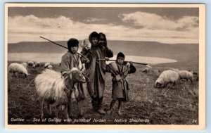 GALILEE Native Shepherds children ISRAEL Postcard