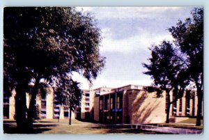 Moorhead Minnesota Postcard Concordia College Atom Smasher Building 1960 Vintage