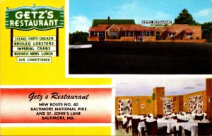Maryland Baltimore Getz's Restaurant Multi View