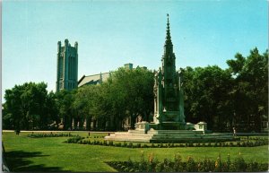 Central Park Winnipeg Manitoba Monument Vintage Postcard c1950s