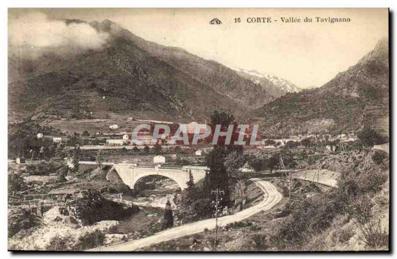 Postcard Old Corte Vallee du Tavignano Corsica Corse