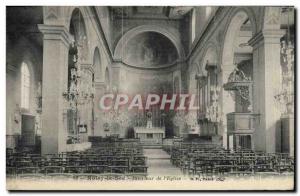 Old Postcard Noisay The Interior Sec From & # 39Eglise
