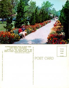Flower-Bordered Walk in Long Beach, Calif. (14680