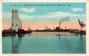 C & NW Ry Elevator,Northern Paper Mills,Green Bay,WI