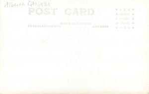 RPPC Postcard; Yak Herd in Wainwright Park, Alberta Canada, JH Gano 1940s