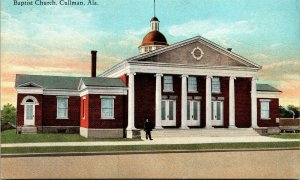 Postcard AL Cullman Baptist Church - RARE VIEW - 1920s L14