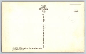 Postcard Greetings from Oklahoma - Native American Indian Chief