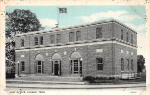 B94/ Athens Tennessee Tn Postcard c1930s U.S. Post Office Building