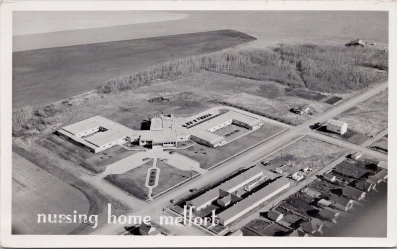 Melfort Saskatchewan Nursing Home Aerial SK Sask RPPC Postcard E79