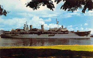 USS Dixie AD-14 Destroyer Tender US Navy Ship chrome postcard