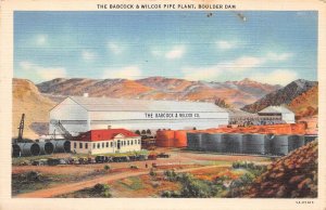 Boulder Colorado Babcock & Wilcox Pipe Plant, Color Linen Vintage PC U7622