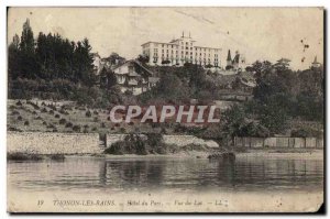 Old Postcard Thonon Les Bains Hotel from Lake View Park