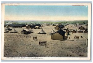 1918 Artillery Section Camp Hancock Augusta GA Posted Antique Postcard 