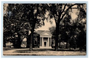 1936 Public Library Building Derry New Hampshire NH Posted Vintage Postcard