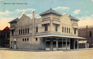 Masonic Hall Hanford California 1910s postcard