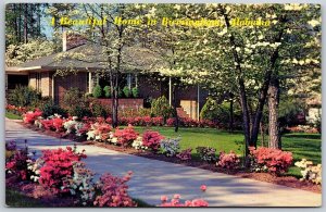 Vtg Birmingham Alabama AL Red Mountain Home Residence Vulcan Trail View Postcard