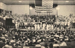 Chautauqua New York NY Regional Chorus American Flag Vintage Postcard