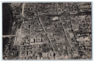 c1960's Main Street Looking North Aerial View Springfield MA Unposted Postcard