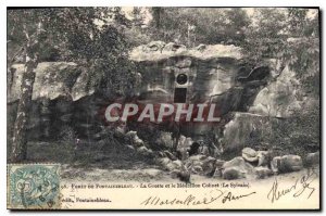 Old Postcard Cave Caves Fontainebleau Forest Cave and The medallion Sylvain C...