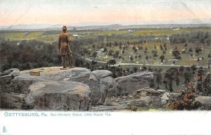 Gen. Warren's Statue, Little Round Top Gettysburg, Pennsylvania PA  