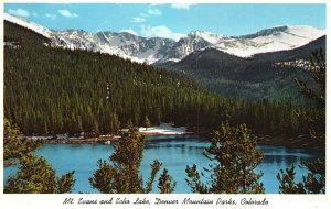 Vintage Postcard 1920's Mt. Evans and Echo Lake Denver Mountain Parks Colorado