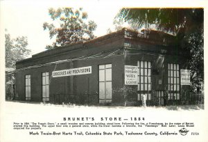 Postcard RPPC 1940s California Tuolumne Frasher Brunet's Store 23-11824