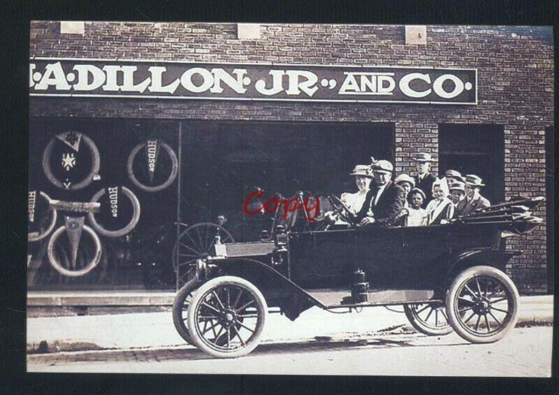 REAL PHOTO DILLON HUDSON CAR DEALER VINTAGE AUTO AKRON OHIO POSTCAD COPY