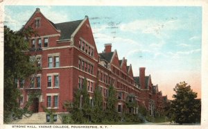 Vintage Postcard 1922 Strong Hall Vassar College Campus Poughkeepsie New York NY