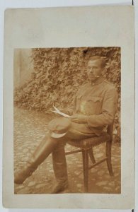 WWI Era Soldier RPPC German Possibly Company /Regiment 17 on Collar Postcard L15