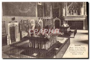 Old Postcard Dijon Museum guardroom Tomb of John the Fearless and Margaret of...