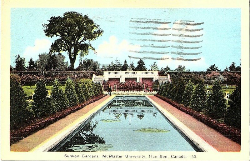 Sunken Gardens McMaster University Hamilton Canada Postcard Standard View Card