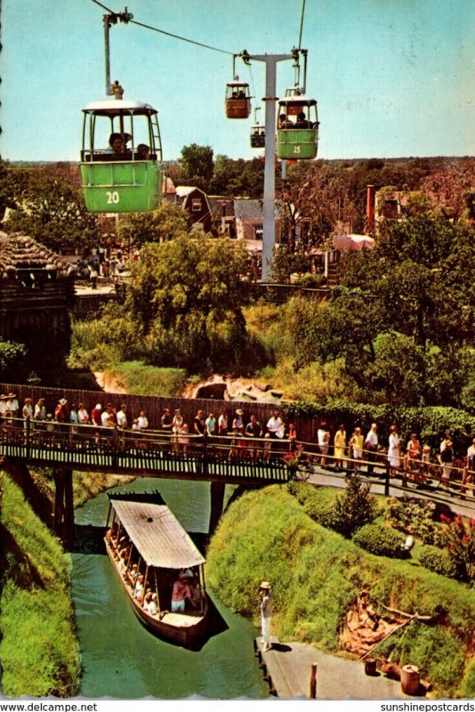 Texas Six Flags Over Texas River Boats and Astrolift 1967