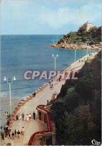 Postcard Modern Dinard great Promenade Beach and Pointe du Reel