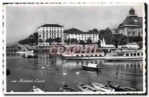 Old Postcard Neuchatel Port Boat