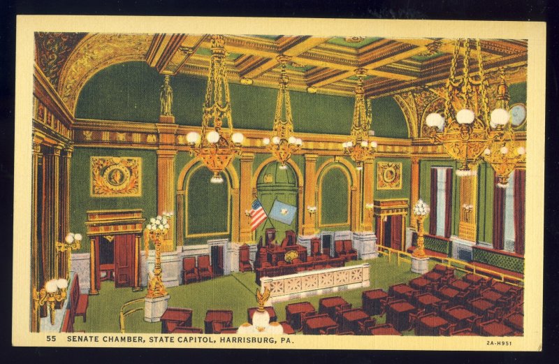 Harrisburg, Pennsylvania/PA Postcard, Senate Chamber, State Capitol