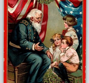 Memorial Decoration Day Postcard Frances Brundage Veteran Children Tucks 173