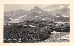 Laramie Wyoming Sugar Loaf Mountains Real Photo Vintage Postcard AA71097