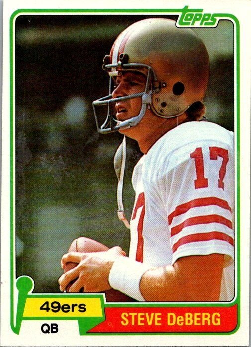 1981 Topps Football Card Steve DeBerg San Francisco 49ers sk60517