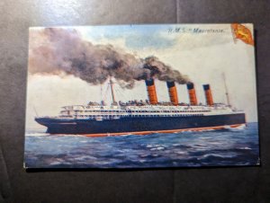 Mint England Ship Postcard Cunard Line RMS Mauretania