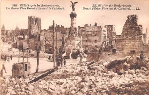 Les Ruines Place Drouet d Erlon et la Cathedral Reims France Unused 