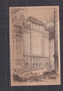 UNITED STATES, NEW YORK, CUNARD BUILDING UNDER CONSTRUCTION, 1920 ppc., unused.