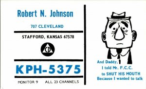 QSL Radio Card From Stafford Kansas KPH-5375