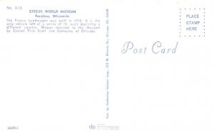 France Bandwagon Circus Wagon World Museum Postcard