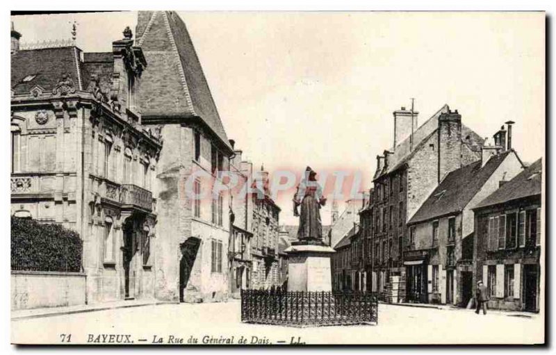 Old Postcard Bayeux Rue du General de Dais